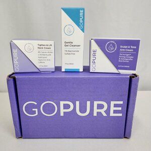 GoPure Tighten Lift Neck Cream, Gentle Gel Cleanser, Sculpt Tone Arm Cream NEW